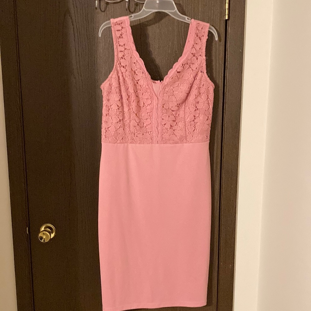 Grace Karin fitted lace v-neck top cocktail dress